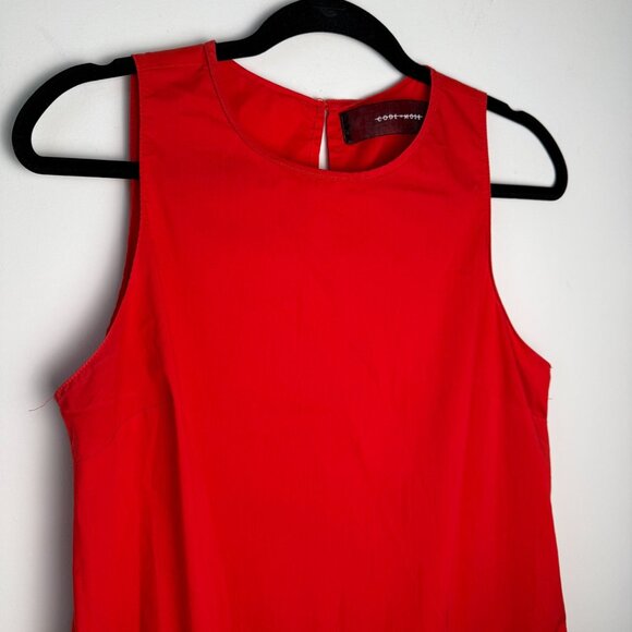 Code X Mode Tiered Poplin Maxi Dress Red Size Medium - Picture 4 of 7